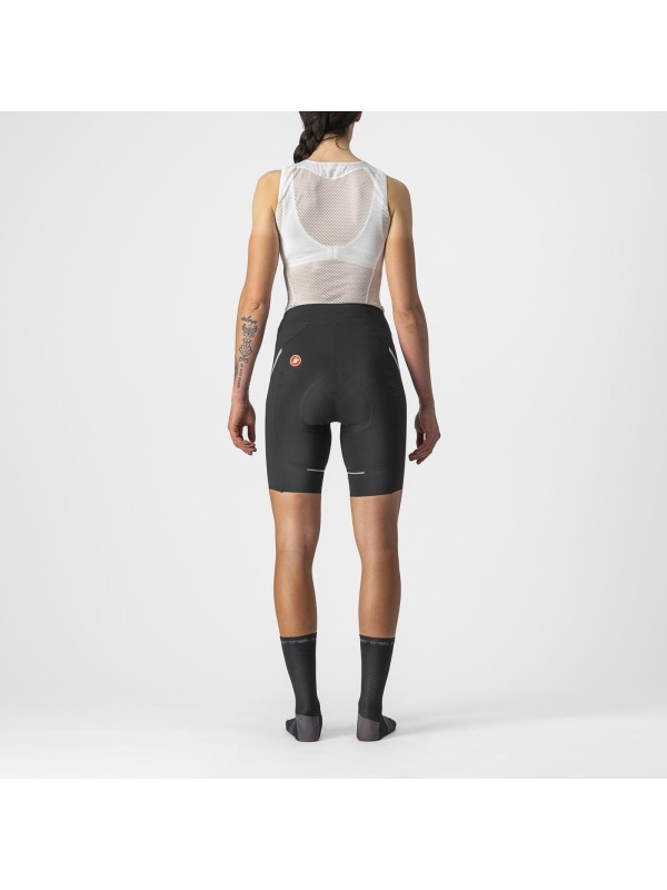 ŽENSKE KOLESARSKE HLAČE CASTELLI VELOCISSIMA 2 SHORT črno/srebrna