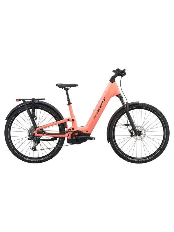 POLNOVZMETENO ELEKTRIČNO TREKING KOLO SCOTT E-VILLE 10 SUV PEACH PINK 2027