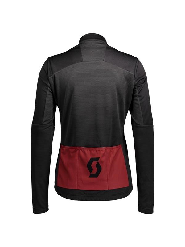 ŽENSKA VETROVKA SCOTT W RC WARM HYBRID WB črno-rdeča