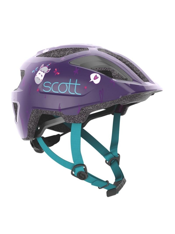 OTROŠKA KOLESARSKA ČELADA SCOTT SPUNTO KID temno vijolična