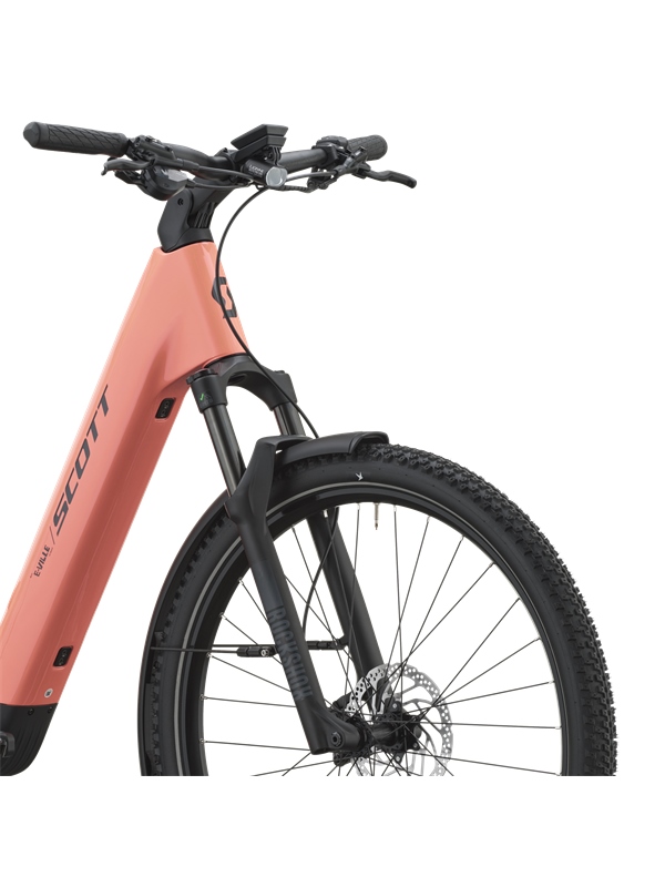 POLNOVZMETENO ELEKTRIČNO TREKING KOLO SCOTT E-VILLE 10 SUV PEACH PINK 2027