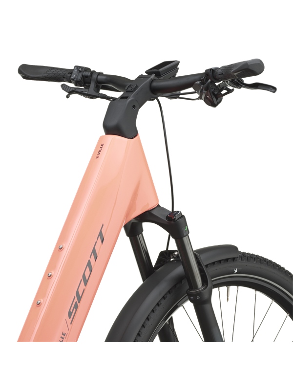 POLNOVZMETENO ELEKTRIČNO TREKING KOLO SCOTT E-VILLE 10 SUV PEACH PINK 2027