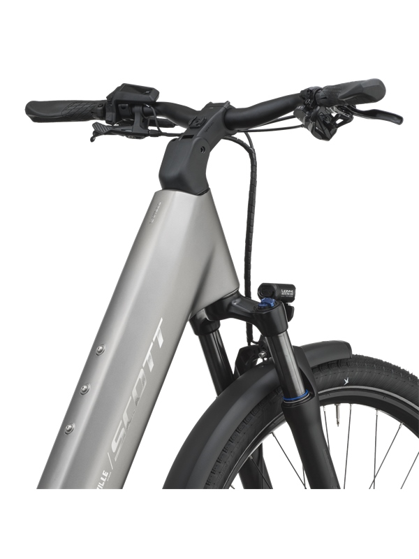 POLNOVZMETENO ELEKTRIČNO TREKING KOLO SCOTT E-VILLE 20 TUNGSTEN GREY 2027