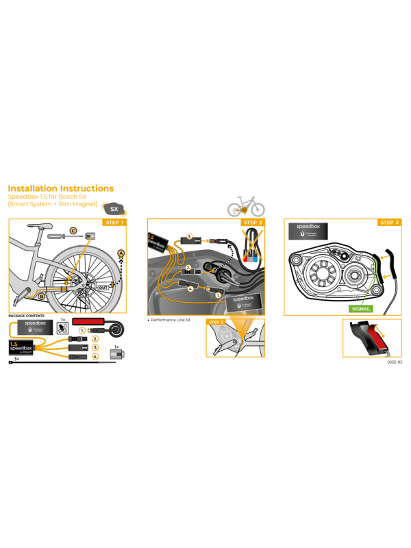 E-BIKE TUNING ČIP SPEEDBOX BOSCH SX 1.5 SMART + Rim Magnet