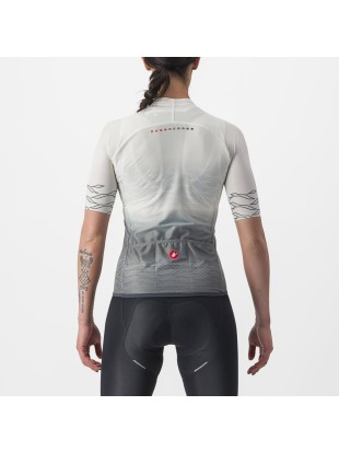 ŽENSKA KOLESARSKA MAJICA CASTELLI CLIMBER'S 2.0 W belo-siva