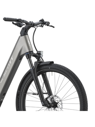 POLNOVZMETENO ELEKTRIČNO TREKING KOLO SCOTT E-VILLE 20 TUNGSTEN GREY 2027