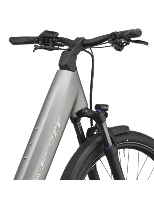 POLNOVZMETENO ELEKTRIČNO TREKING KOLO SCOTT E-VILLE 20 TUNGSTEN GREY 2027