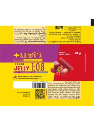ENERGIJSKI PLOŠČICA +WATT CARBO JELLY 1:0,8 red fruits