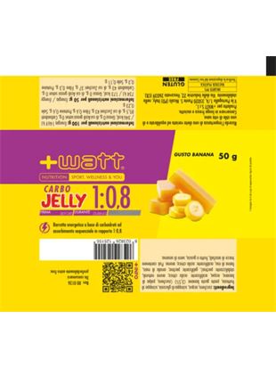 ENERGIJSKI PLOŠČICA +WATT CARBO JELLY 1:0,8 banana