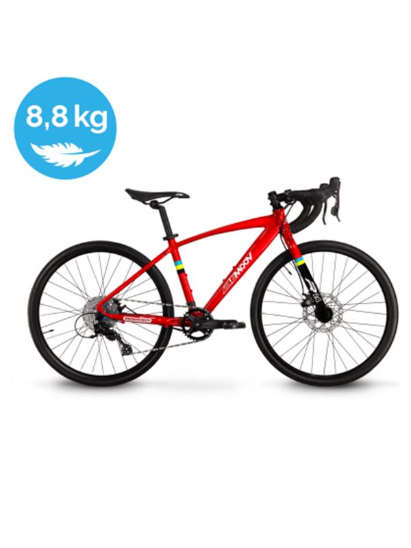 OTROŠKO GRAVEL/CESTNO KOLO BEMOOV R24 rdeča