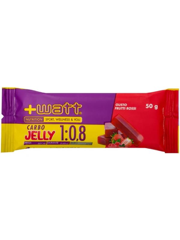ENERGIJSKI PLOŠČICA +WATT CARBO JELLY 1:0,8 red fruits