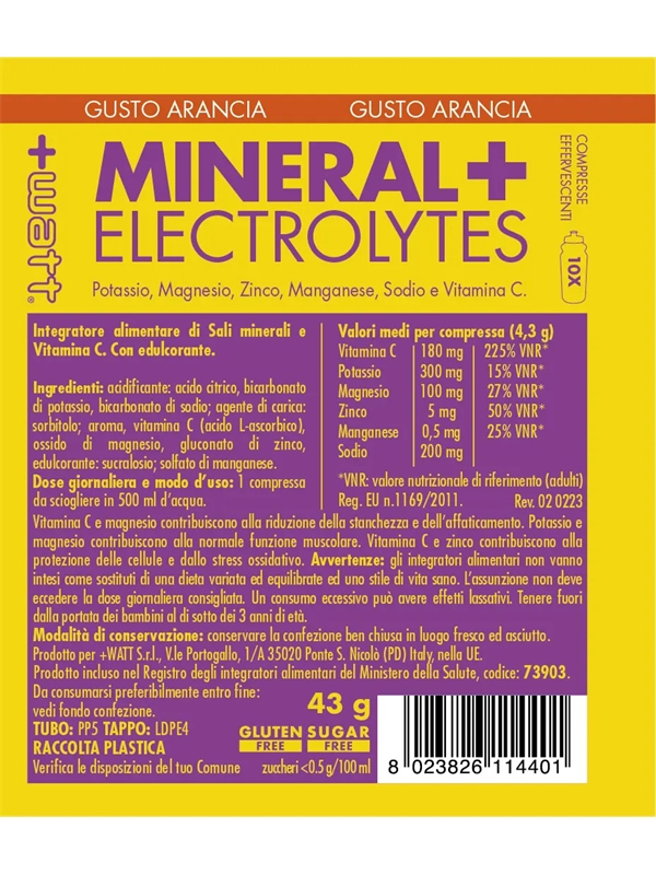 ŠUMEČE TABLETE +WATT MINERAL+ ELECTROLYTES