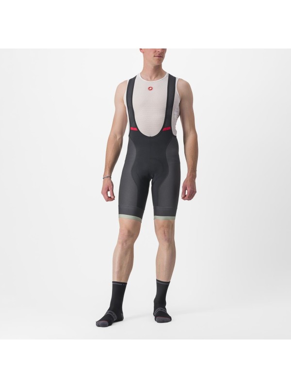 KOLESARSKE HLAČE CASTELLI COMPETIZIONE KIT BIBSHORT črno/zelena