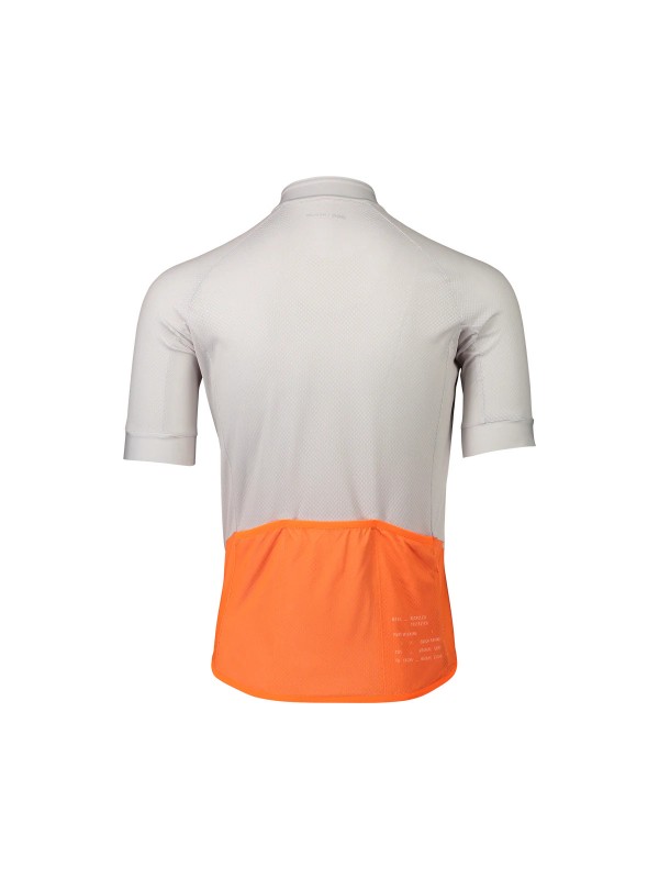 KOLESARSKA MAJICA POC ESSENTIAL ROAD LOGO JERSEY sivo-oranžna