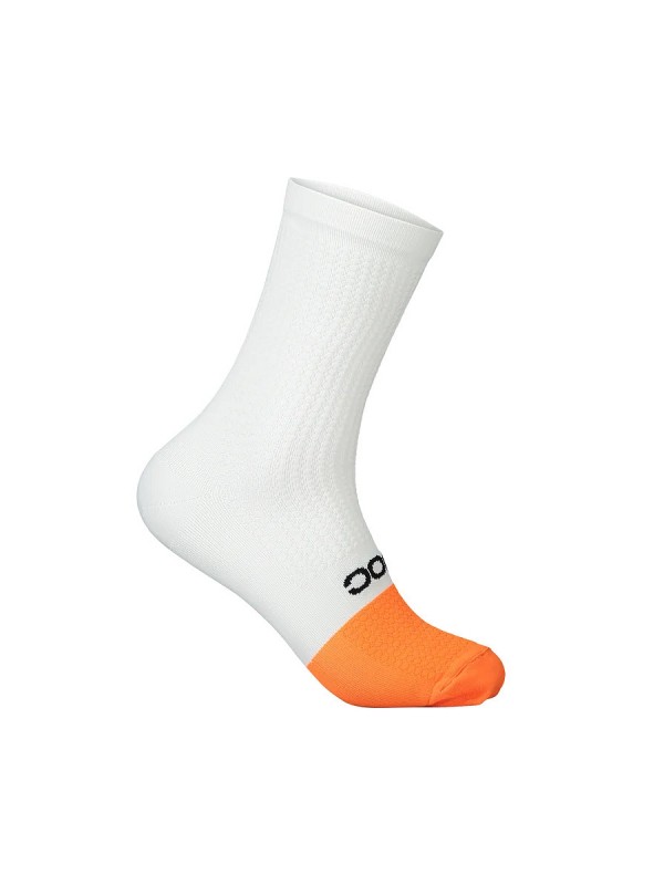 NOGAVICE POC FLAIR MID SOCK belo-oranžne