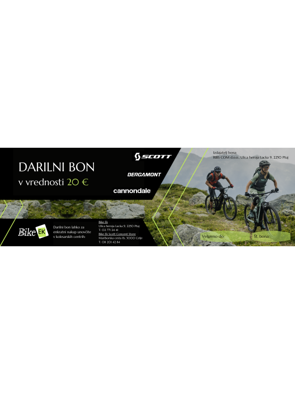 DARILNI BON BIKE EK 20 €