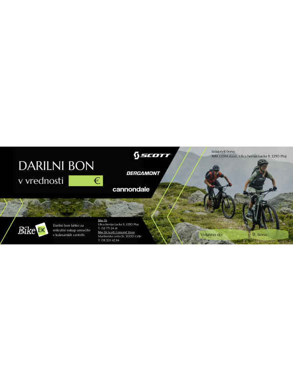 DARILNI BON BIKE EK - poljubna vrednost