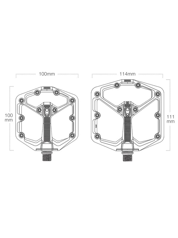 PEDALA CRANK BROTHERS STAMP 1 LARGE več barv