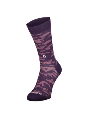 NOGAVICE SCOTT TRAIL CAMO CREW vijolično-bele