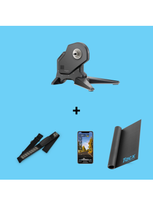 PROMO PAKET: TRENAŽER TACX FLUX S SMART + Garmin HRM Dual + podloga + Tacx Premium naročnina