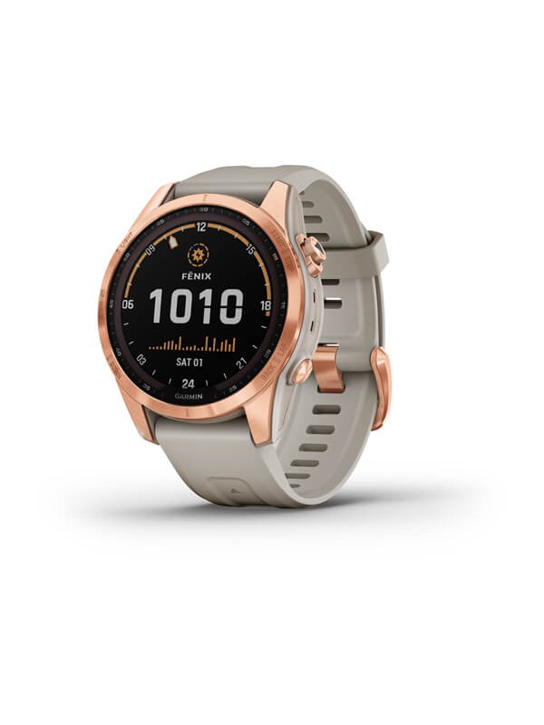 ŠPORTNA URA GARMIN FENIX® 7S SOLAR rose gold/light sand