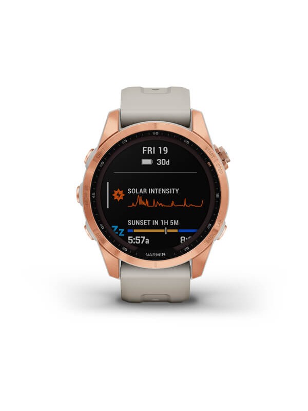 ŠPORTNA URA GARMIN FENIX® 7S SOLAR rose gold/light sand